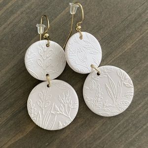NEW White Clay Earrings